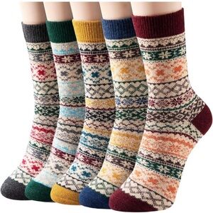 Cozy Winter Patterned  Socks Set